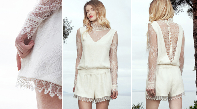 Combi-short de mariée