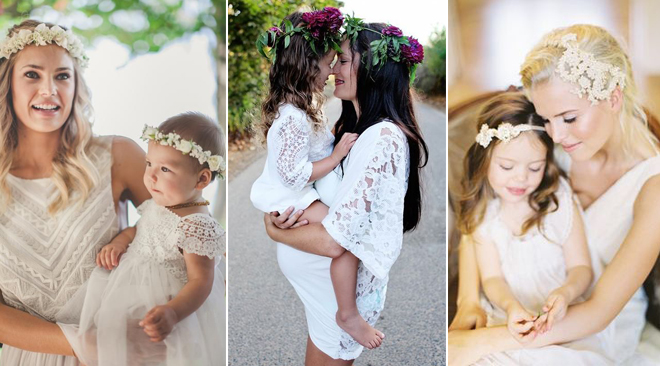 couronnes-fleurs-identiques-mariee-enfant