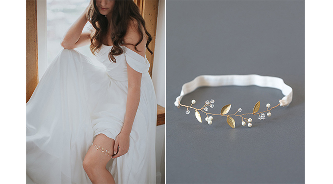 jarretiere-mariee-perles-cristal-feuilles-dorees