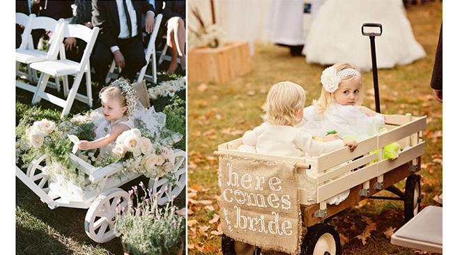 idee-cortege-enfants-mariage-chariot