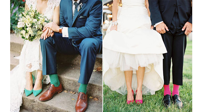 chaussettes-chaussures-maries-coordonnes