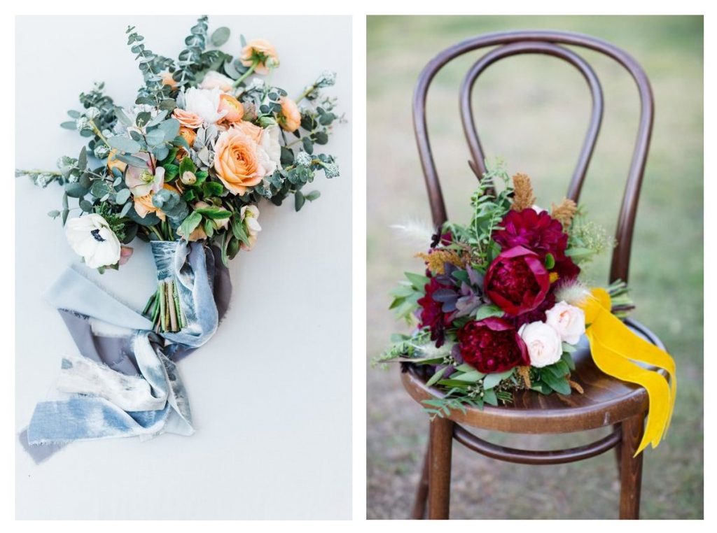 Bouquets ruban velours