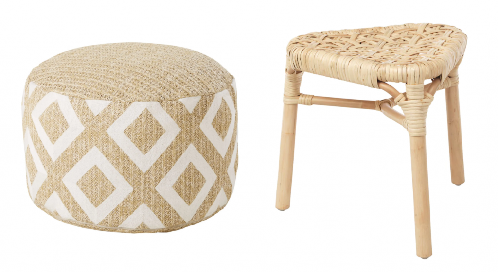 Pouf et tabouret