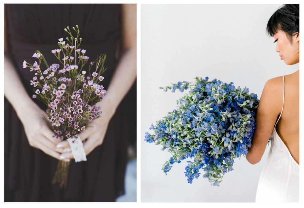 Bouquets violet bleu