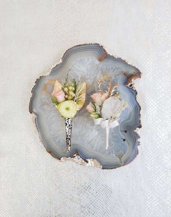 Plateau agathe boutonnieres