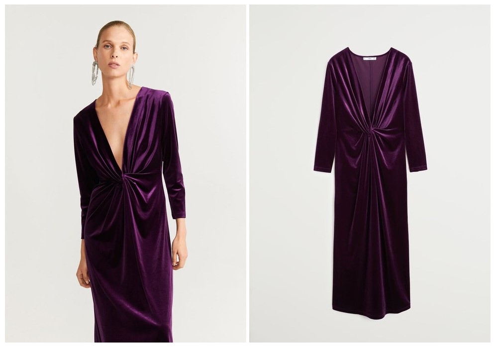 Robe mango midi collage