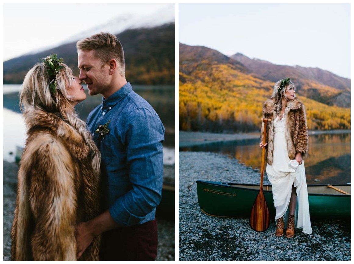 Wedding fourrure brun