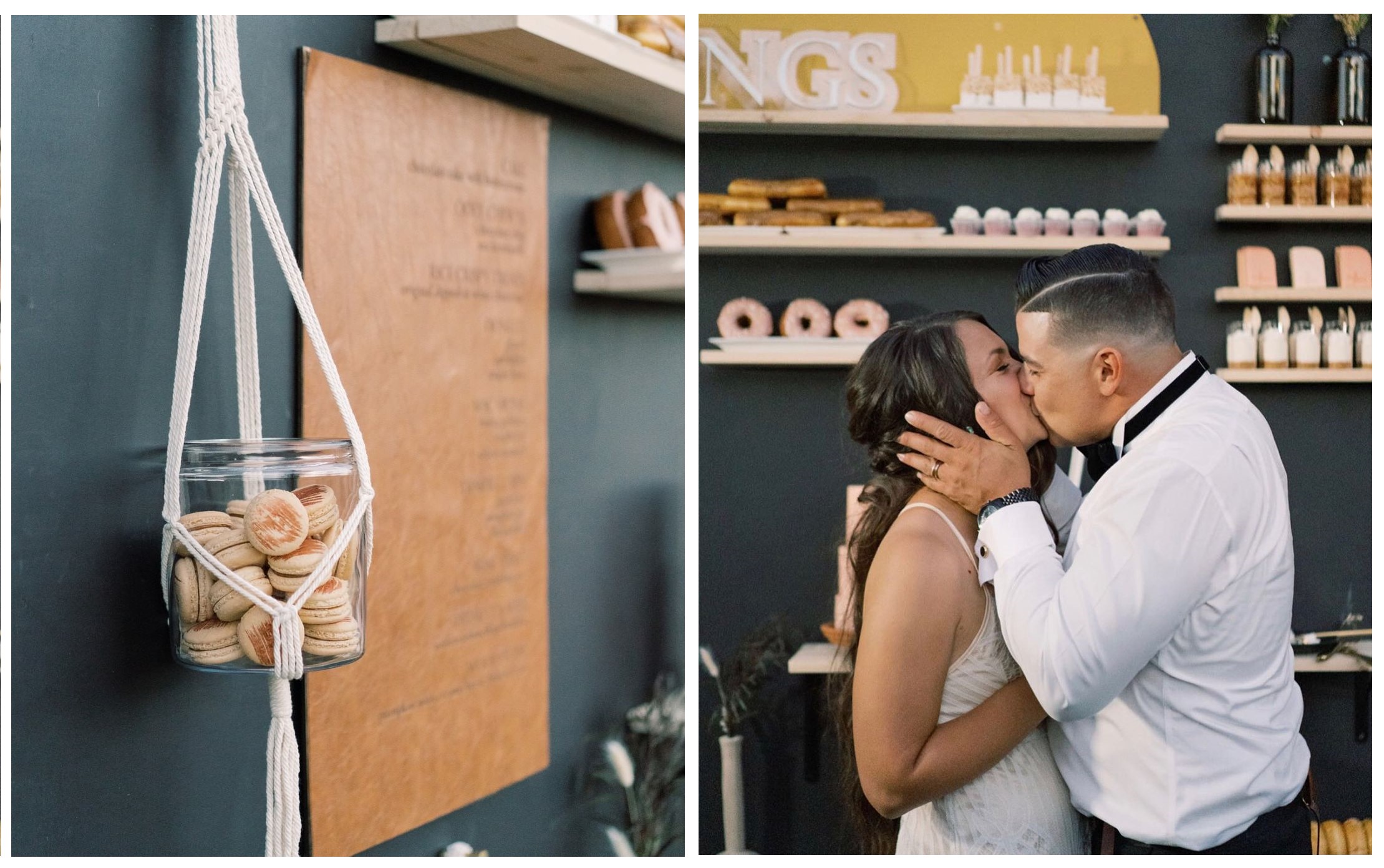 Mur de desserts et baiser