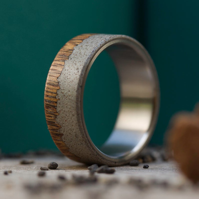 Bague bois et béton