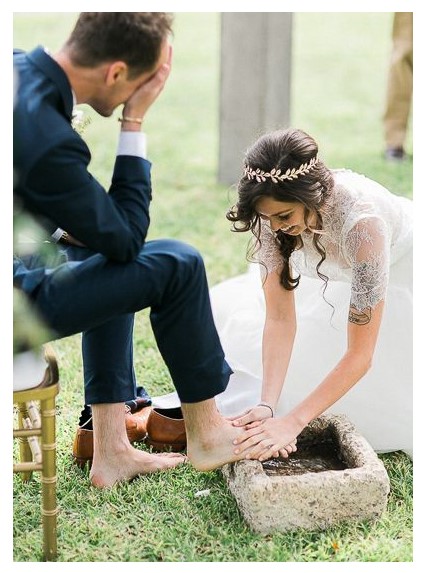 Laver les pieds rituel