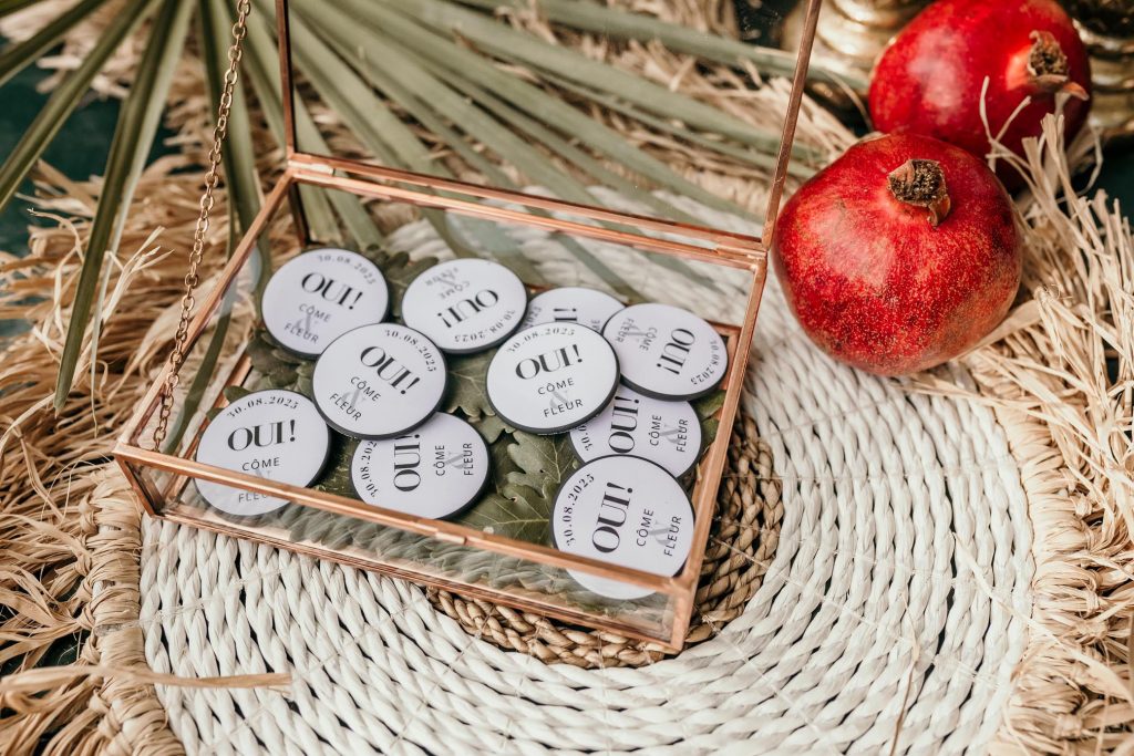 badge de mariage personnalisé