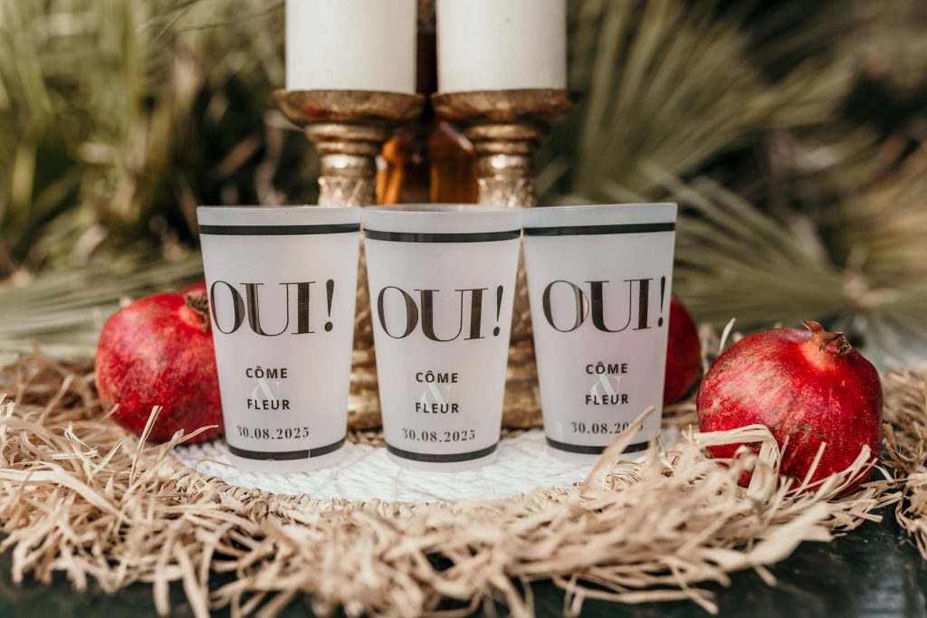 gobelet de mariage personnalisé
