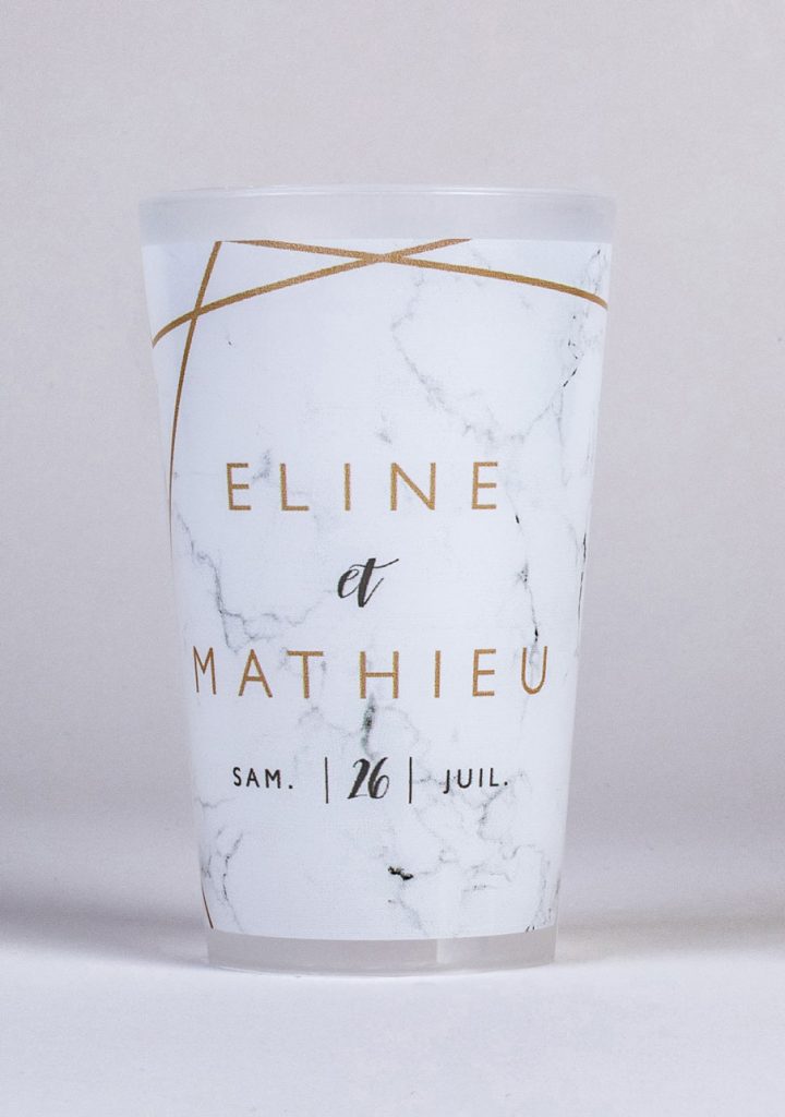 gobelet de mariage personnalisé