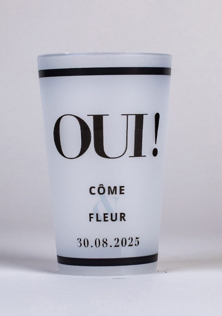 gobelet de mariage personnalisé