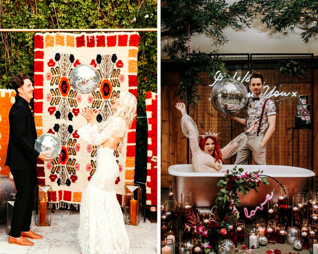 Boule à facette pour un mariage